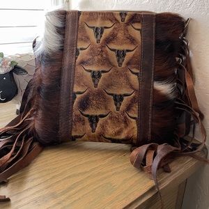 Cowhide crossbody